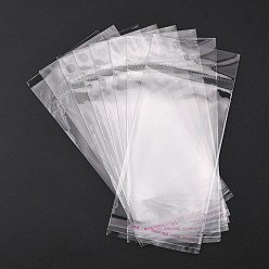 Clear OPP Cellophane Bags, Rectangle, Clear, 10x5cm, Unilateral Thickness: 0.035mm, Inner Measure: 5.5x5cm