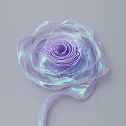 Pourpre Moyen Papier d'emballage de fleur de ruban de fil de poisson, neige fil ruban vague bande bouquet papier, bricolage, support violet, 40mm, environ 9 m / bibone 