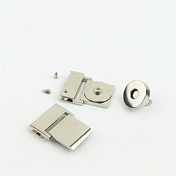 Platinum Zinc Alloy Twist Bag Lock Purse Catch Clasps, for DIY Bag Purse Hardware Accessories, Platinum, 31.5x2.5x0.5cm