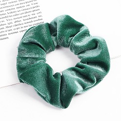 Sea Green Lint Elastic Hair Accessories, for Girls or Women, Scrunchie/Scrunchy Hair Ties, Sea Green, 100mm