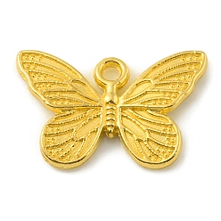 Oro Colgantes de la aleación, mariposa, dorado, 10.5x16x1.5 mm, agujero: 1.4 mm