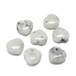 Labradorite Natural Labradorite Heart Love Palm Worry Stone, Healing Crystal, 19~20x19~20x10.5mm