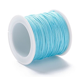 Sky Blue Braided Nylon Thread, DIY Material for Jewelry Making, Sky Blue, 0.8mm, 100yards/roll