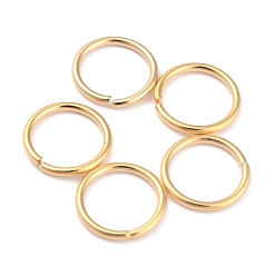 Настоящее золото 24K Покрытие стойки латунными перемычками, открытые кольца прыжок, долговечный, реальный 24 k позолоченный, 10x1 мм, 18 датчик, внутренний диаметр: 8 мм