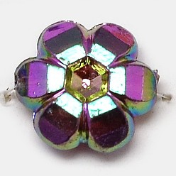 Purple Eco-Friendly Transparent Acrylic Beads, Rice, AB Color, Purple, 6x3mm, Hole: 1mm, about 19500pcs/500g