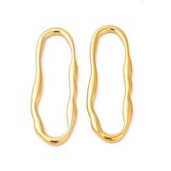 Real 18K Gold Plated Ion Plating(IP) 304 Stainless Steel Linking Rings, Irregular Oval, Real 18K Gold Plated, 35x13x2mm, Inner Diameter: 30.5x7.5mm