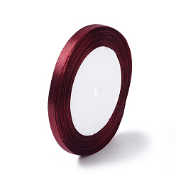 Dark Violet Single Face Satin Ribbon, Polyester Ribbon, Dark Violet, 1/4 inch(6mm), about 25yards/roll(22.86m/roll), 10rolls/group, 250yards/group(228.6m/group)