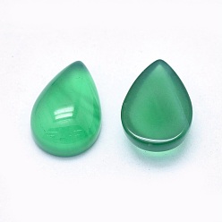 Natural Agate Natural Agate Cabochons, teardrop, Dyed & Heated, 10x7x3mm