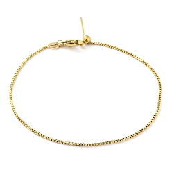 Золотой 304 нержавеющая сталь добавить бусину регулируемые браслеты-цепочки для женщин, золотые, 21.4x0.1 см