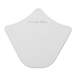 White Paper Necklace Display Cards, Bust Shaped Jewelry Display Card for Necklace Showing, White, 14x15.1x0.05cm