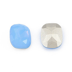Zafiro K 9 cabujones de diamantes de imitación de cristal, puntiagudo espalda y dorso plateado, facetados, oval, zafiro, 10x8x4 mm
