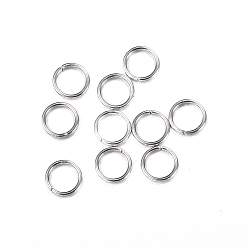 Stainless Steel Color 304 Stainless Steel Jump Rings, Open Jump Rings, Stainless Steel Color, 26 Gauge, 3x0.4mm, Inner Diameter: 2.2mm