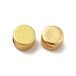 Matte Gold Color Rack Plating Brass Beads, Long-Lasting Plated, Flat Round, Matte Gold Color, 4x2.5mm, Hole: 1.2mm.