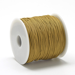 Verge D'or Foncé Câblés de polyester, verge d'or noir, 0.8mm, environ 131.23~142.16 yards (120~130m)/rouleau