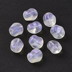 Clear Transparent Acrylic Beads, Glitter Powder, Oval, Clear, 16x13.5x11mm, Hole: 1.8mm, about 318pcs/500g