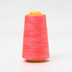 Pink 40 s / 2 нить для машинной вышивки, космическое крашение градиентного цвета полиэфирная швейная нить, для универсальных машинных игл размера 11/14, розовые, 110x58 мм, 3000 ярдов / рулон