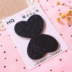 Heart Nylon Magic Hair Pads, Hair Sticker Clip, Fringe Holder, Heart Pattern, 95x50mm