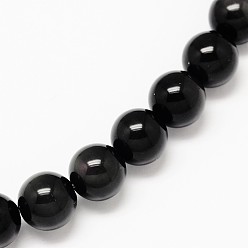 Obsidienne Aa grade perles rondes obsidienne naturelle brins, 10mm, Trou: 1mm, Environ 38 pcs/chapelet, 15.7 pouce