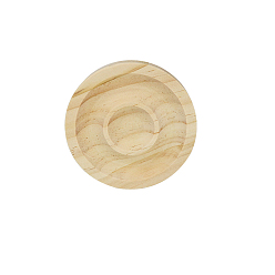 Rondo Expositores de pulsera individual de madera, bandeja de joyería para mostrar pulsera, rondo, 9.5 cm