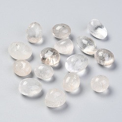 Cristal de Quartz Perles de cristal de quartz naturel, sans trou, nuggets, pierre tombée, pierres de guérison pour l'équilibrage des chakras, cristal thérapie, gemmes de remplissage de vase, 7mm, environ14~26x13~21x12~18 pcs / 120 g