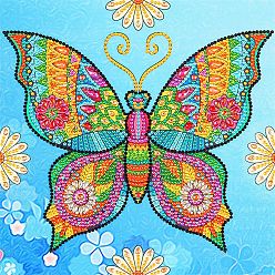 Бабочка Наборы алмазной живописи в богемном стиле своими руками, включая стразы из смолы, алмазная липкая ручка, поднос тарелка и клей глина, бабочки, 300x300 мм