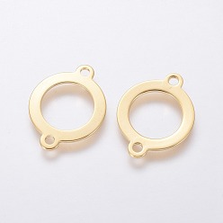 Oro 201 conectores de eslabones de acero inoxidable, anillo, dorado, 19x14.5x0.8 mm, agujero: 1.6 mm
