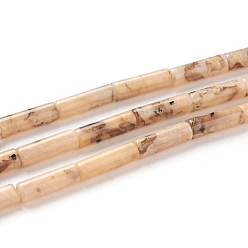 Feldspath Brins de perles de feldspaths naturels, colonne, 13~14x4mm, Trou: 1mm, Environ 30 pcs/chapelet, 15.9 pouce (40.5 cm)