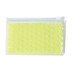 Green Yellow PVC Bubble Out Bags, Zip Lock Bags, for Jewelry Storage, Jewelry Organizer Portable, Rectangle, Green Yellow, 15x10x0.7cm