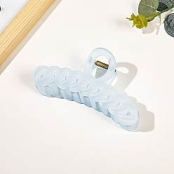 Light Blue Large Frosted Acrylic Hair Claw Clips, Curb Chain Non Slip Jaw Clamps for Girl Women, Light Blue, 60x110mm