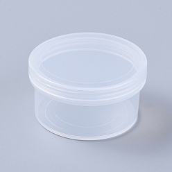 Clair Boîtes en plastique transparent, conteneurs de stockage de perles avec couvercle, colonne, clair, 5.4x2.8 cm, capacité: 30 ml (1.01 fl. oz)