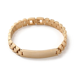 Golden 304 Stainless Steel Bracelets, Watch Band Men's Bracelets, Mixed Style, Golden, 200x10mm