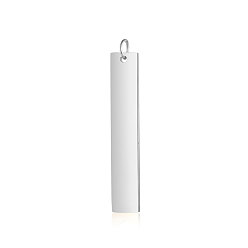 Stainless Steel Color 201 Stainless Steel Pendants, with Jump Ring, Manual Polishing, Stamping Blank Tag, Rectangle, Stainless Steel Color, 32x3x1.5mm, Hole: 3mm