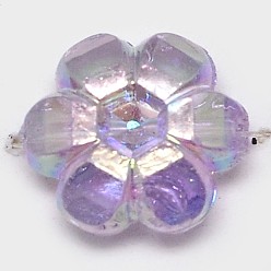 Thistle Eco-Friendly Transparent Acrylic Beads, Rice, AB Color, Thistle, 6x3mm, Hole: 1mm, about 19500pcs/500g