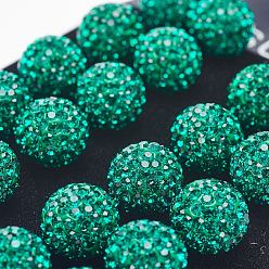 205_Emerald Valentines Day Gift for Her, 925 Sterling Silver Austrian Crystal Rhinestone Stud Earrings, Ball Stud Earrings, Round, 205_Emerald, 12mm