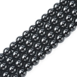 Noir Perles rondes en plastique imitation abs, noir, 12mm, trou: 2 mm, environ 550 pcs / 500 g
