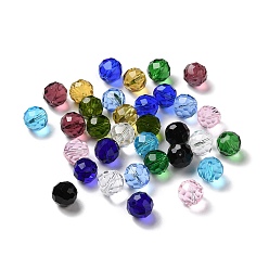 Mixed Color Glass Imitation Austrian Crystal Beads, Faceted, Round, Mixed Color, 11.5mm, Hole: 1.4mm