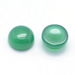 Green Onyx Agate Natural Green Onyx Agate Cabochons, Half Round, 6x3~3.5mm