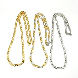 Mixed Color 304 Stainless Steel Figaro Chain Necklace Making, Mixed Color, 19.88 inch~21.65 inch(50.5~55cm), 5mm
