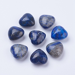 Lapis Lazuli Coeur de lapis lazuli naturel pierres d'amour, pierres de palme de poche pour équilibrer le reiki, 25~26x25~25.5x14~15mm