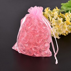 Pink Bolsas de organza, bolsas de día de la madre, rosa, sobre 7 cm de ancho, 9 a largo cm