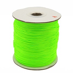 Pelouse Verte Fil de nylon, ronde, corde à nouer chinoise, chaîne de perles, pour la fabrication de bracelets, pelouse verte, 1.5 mm, environ 140 mètres / rouleau