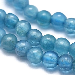 Apatite Natural Apatite Beads Strands, Round, 2mm, Hole: 0.5mm, about 195pcs/strand, 15.35 inch(39cm)