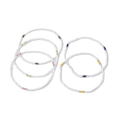 (52) Непрозрачная лаванда Стекло бисер браслеты для женщин, разноцветные, внутренний диаметр: 2-3/4 дюйм (6.9 см)