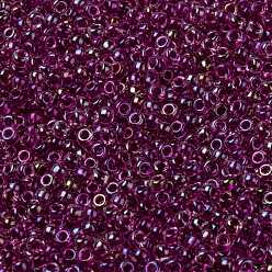 (RR3529) Fancy Lined Magenta Миюки круглые бусины рокайль, японский бисер, (rr 3529) пурпурный с причудливой подкладкой, 8/0, 3 мм, отверстие : 1 мм, Около 2111~2277 шт / 50 г