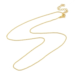 Oro Collares de cadena de bolas de latón chapado en rack, larga duración plateado, sin plomo y el cadmio, dorado, 17.52 pulgada (44.5 cm)