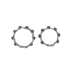 Stainless Steel Color Stainless Steel Skull Link Chain Bracelet for Men, Stainless Steel Color, 10-1/4 inch(26cm)