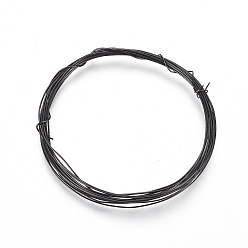Noir Fil de cuivre rond fil de perles de cuivre pour la fabrication de bijoux, plaqué longue durée, noir, Jauge 20, 0.8mm, environ 26.24 pieds (8 m)/rouleau