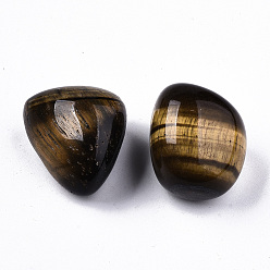 Tiger Eye Natural Tiger Eye Beads, Healing Stones, for Energy Balancing Meditation Therapy, Tumbled Stone, Vase Filler Gems, No Hole/Undrilled, Nuggets, 19~30x18~28x10~24mm 250~300g/bag