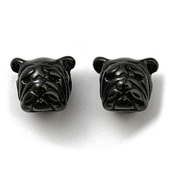Electrophoresis Black Ion Plating(IP) 304 Stainless Steel Puppy Beads, Pug, Electrophoresis Black, 12x13x10mm, Hole: 2mm