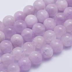 Kunzite Kunzite naturelles brins de perles, perles de spodumène, ronde, Grade A +, 8~8.5mm, Trou: 1mm, Environ 51 pcs/chapelet, 15.7 pouce (40 cm)